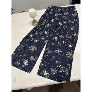VINCE CAMUTO Womens Floral Wide-Leg Pants size‎ 10 like new